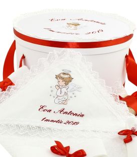 Trusou botez si cutie decorata alegerea nasilor Ingerasul de rubin