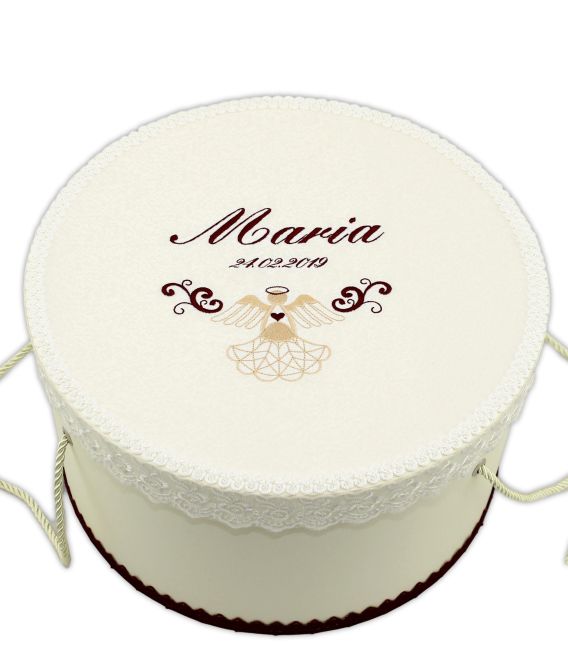 Trusou botez fete ingeras elegant personalizat