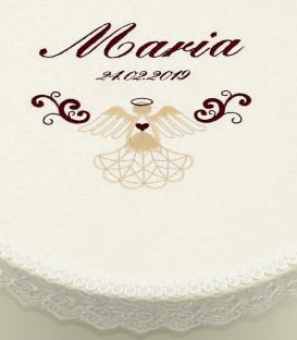 Trusou botez fete ingeras elegant personalizat