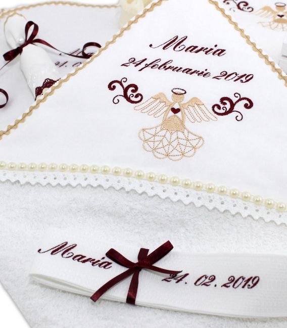 Trusou botez fete ingeras elegant personalizat