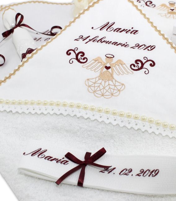 Trusou botez fete ingeras elegant personalizat