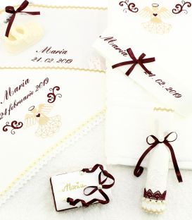 Trusou botez fete ingeras elegant personalizat