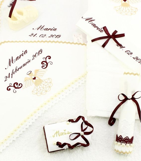 Trusou botez fete ingeras elegant personalizat