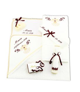Trusou botez fete ingeras elegant personalizat