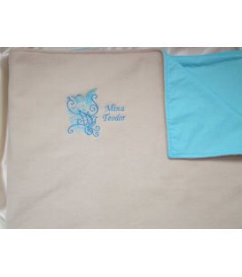 Paturica Botez Personalizata Ingeras si Porumbel