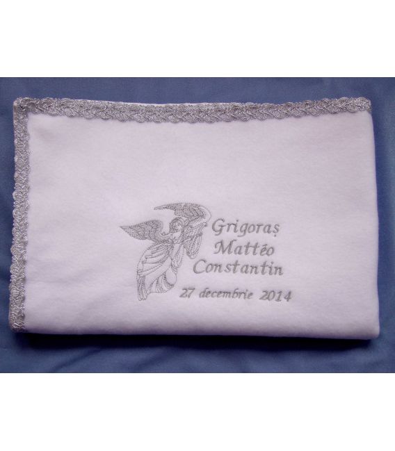 Paturica Botez Personalizata Ingeras si Harpa