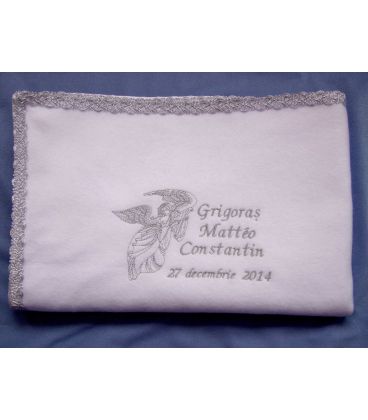 Paturica Botez Personalizata Ingeras si Harpa