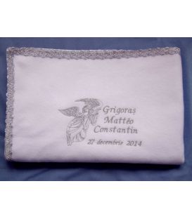 Paturica Botez Personalizata Ingeras si Harpa