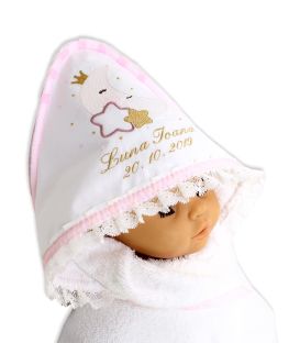 Trusou botez personalizat cu lumanare si trusou Luna