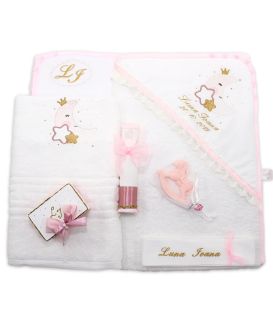 Set botez cu lumanare si trusou Luna