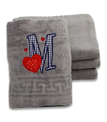 Prosop baie pentru barbati personalizat cu monograme