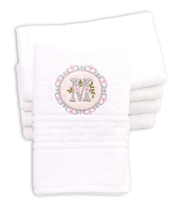 Prosop  personalizat pentru baie sau dus alb