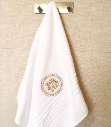 Prosop  personalizat pentru baie sau dus alb