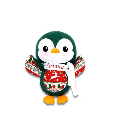 Jucarii personalizate bebelusi - Jucarie personalizata cadou Craciun pinguin