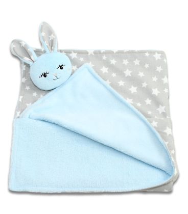 Jucarii personalizate bebelusi - Paturica cocolino bebe cu jucarie personalizata