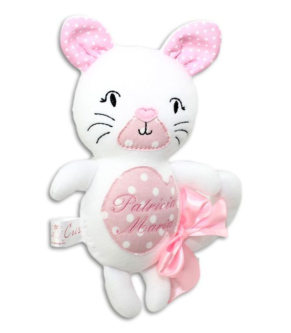 Jucarii personalizate bebelusi - Pisicuța albă, personalizată
