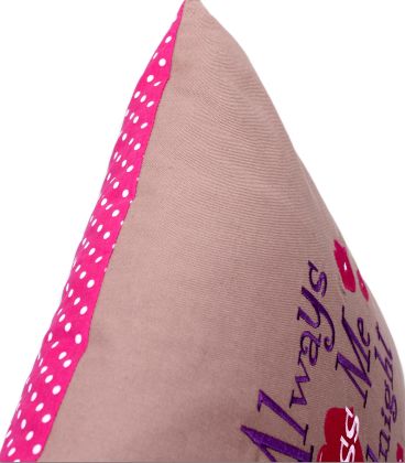 Pernă decorativă cadou iubit sau iubită brodată cu mesaj