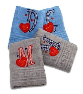 Set 4 prosoape personalizate cu initiale 