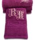 Prosop personalizat mov-violet - broderie cu initiale