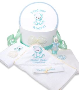 Set botez ursulet Vladimir personalizat