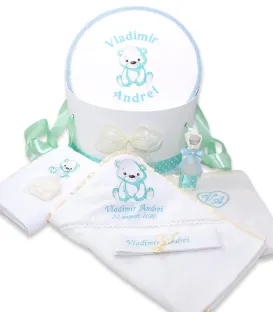 Set botez ursulet Vladimir personalizat