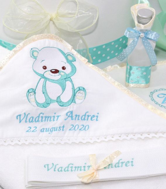 Set botez ursulet Vladimir personalizat