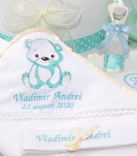 Set botez ursulet Vladimir personalizat