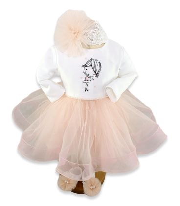 Set botez complet balerina pentru fetite personalizat  - Trusouri  Botez Complete