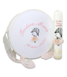 Set botez complet balerina pentru fetite personalizat  - Trusouri  Botez Complete