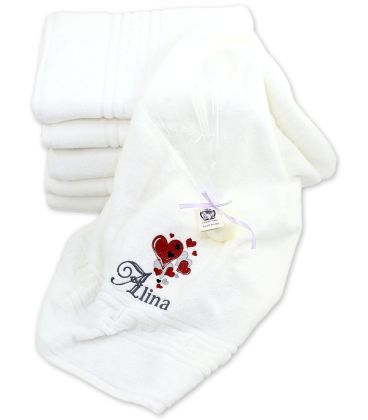 Set cadou prosop personalizat si bomba de baie