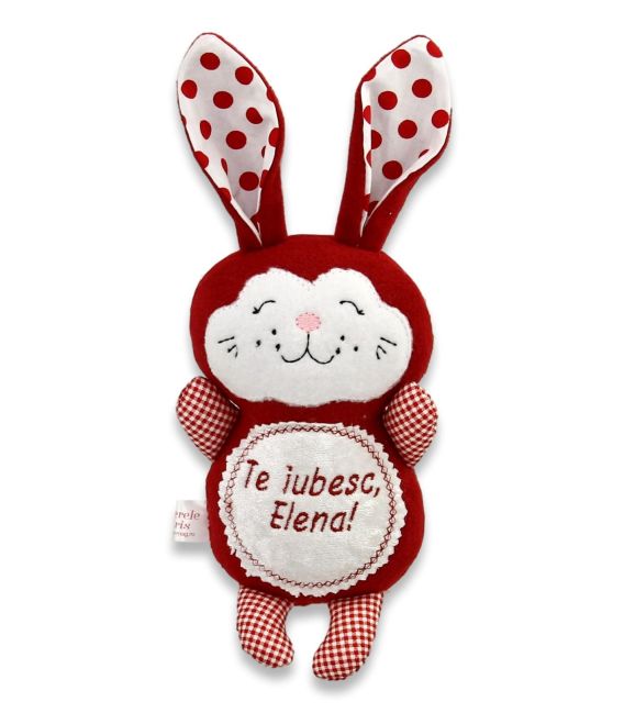 Iepuras personalizat cu nume si mesaj