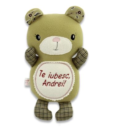 Ursulet brodat cu nume si mesaj 135,00 Lei