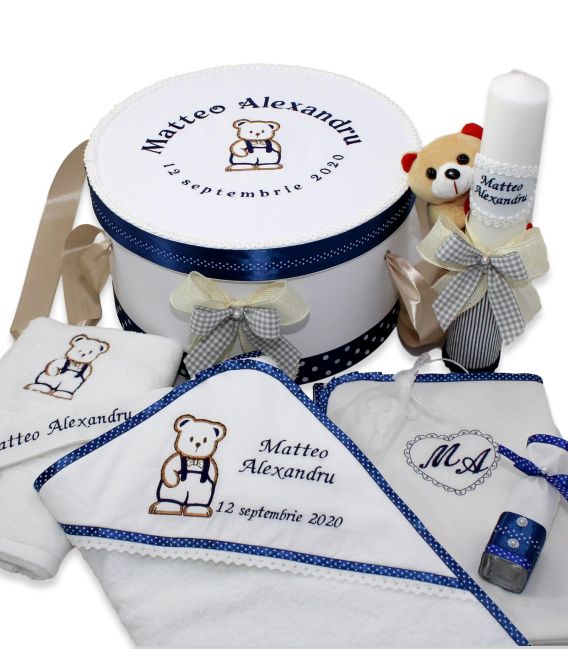 Set botez pentru baieti ursulet Matteo