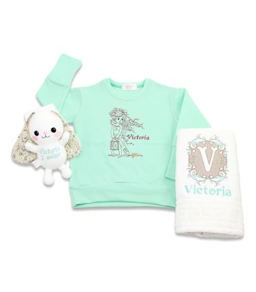Set cadou aniversare 1 an personalizat pentru fetite