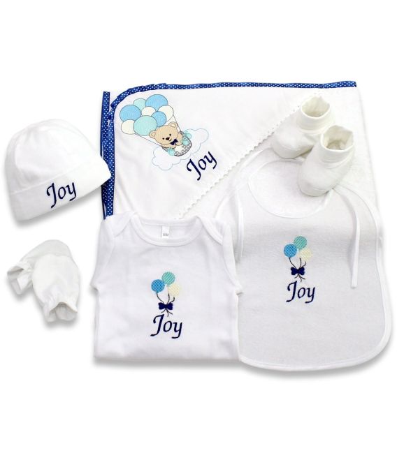 Set cadou nou nascut baiat personalizat Joy