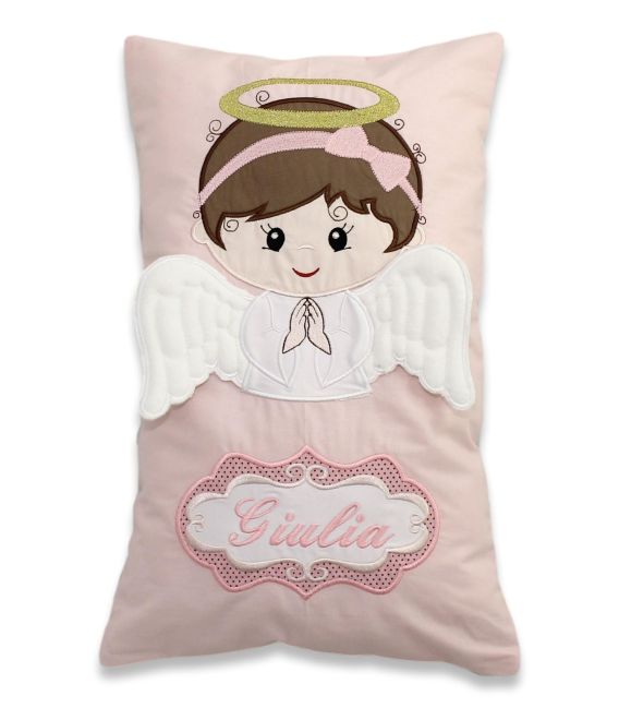 Perna personalizata bebe cu ingeras pentru fetite