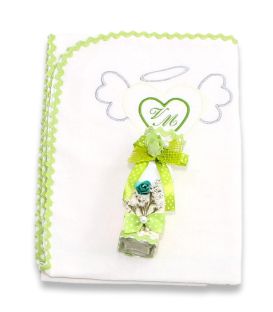 Set botez complet inimioara ingeras personalizat pentru baieti
