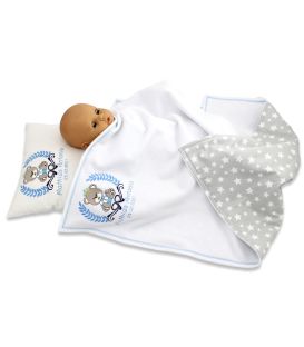 Set cadou personalizat cu ursulet pentru baieti 3 piese
