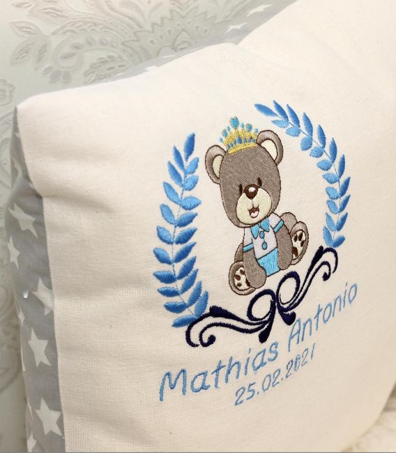 Set cadou personalizat cu ursulet pentru baieti 3 piese