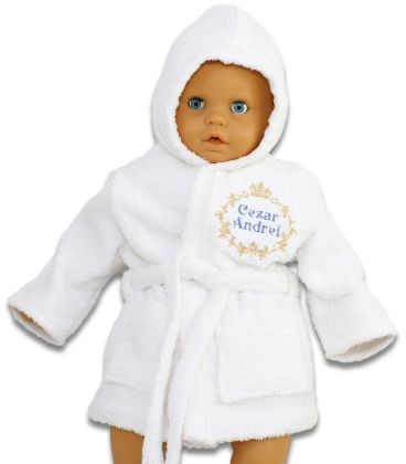 Set halat de baie si prosop personalizat cu nume