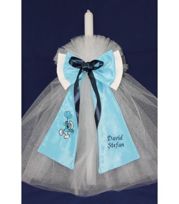 Lumanare de botez personalizata Strumfi