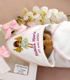 Trusou botez personalizat fete ingeras 9 piese