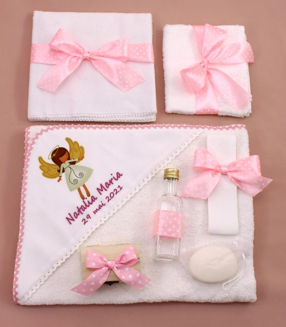 Trusou botez personalizat fete ingeras 9 piese