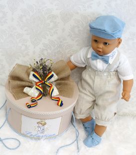 Trusou botez baieti de vara ingerasul Rafael cu tricolor set complet