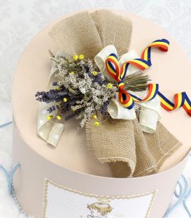 Trusou botez baieti de vara ingerasul Rafael cu tricolor set complet