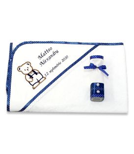 Trusou botez personalizat Ursulet cu Papion