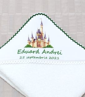 Trusou botez personalizat print verde smarald set complet
