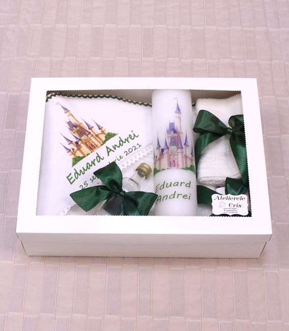 Trusou Verde Botez Baiat | Set complet personalizat print | Atelierele Cris