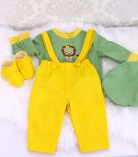 Trusou botez brodat personalizat Jungle Safari set complet