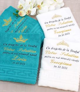 Set cadou nasi - 4 prosoape personalizate